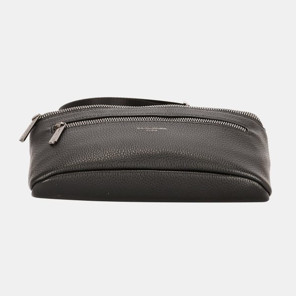 David Jones PU Leather Double Zipper Adjustable Belt Bag Online now