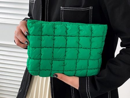 Zenana Quilted Puffy Pouch Clutch Bag Sale