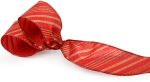 2.5  Red Gold Candy Cane Stripe Ribbon (10 Yards) Sale