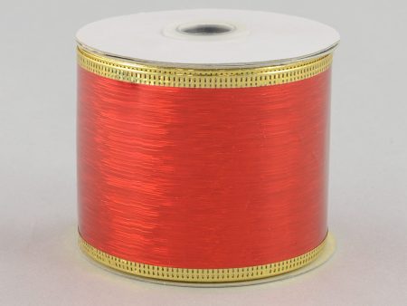 2.5  Red Hologram Ribbon (10 Yards) Fashion