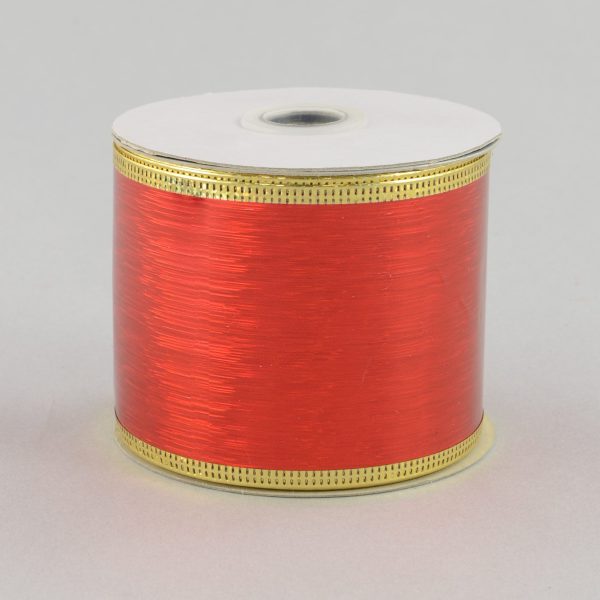 2.5  Red Hologram Ribbon (10 Yards) Fashion