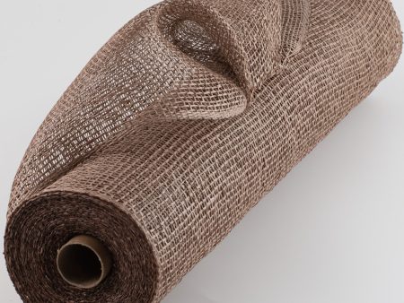 21  Poly Burlap Deco Mesh: Milk Chocolate Brown For Discount