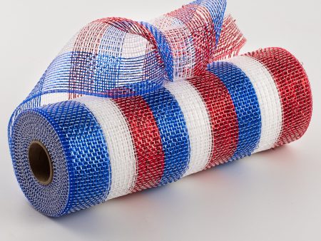 10  Poly Deco Mesh: Deluxe Stripe Patriotic Fashion