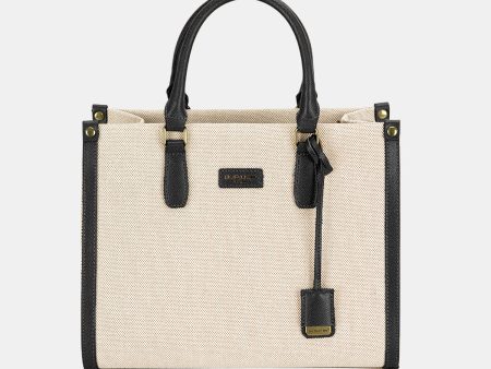 David Jones PU Leather Contrast HandBag Online Sale