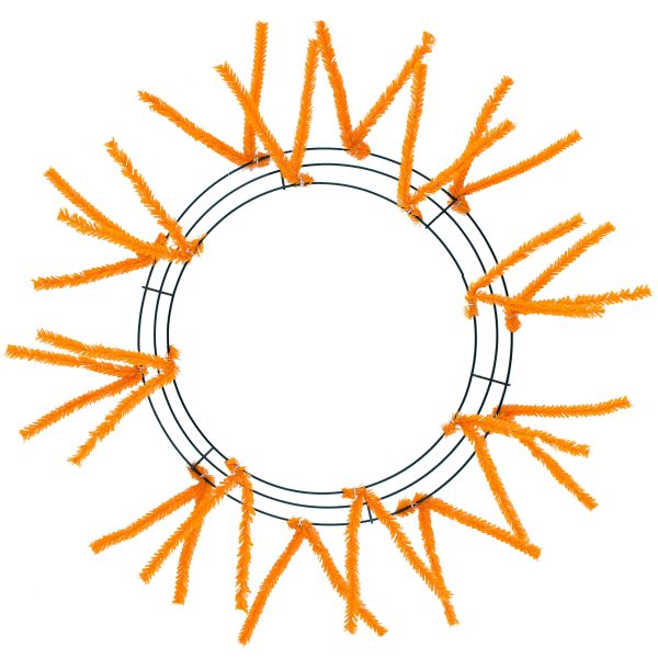 15-24  Tinsel Work Wreath Form: Orange For Cheap