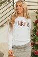 White Thankful Ivory Embroidered Sweater on Sale