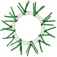 15-24  Tinsel Work Wreath Form: Metallic Green Online Hot Sale