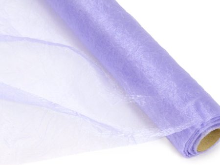 24  Crinkle Sheer Fabric Roll: Lavender (10 Yards) Online now