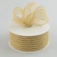 2.5  Poly Jute Burlap Mesh Ribbon: Natural (25 Yards) Fashion