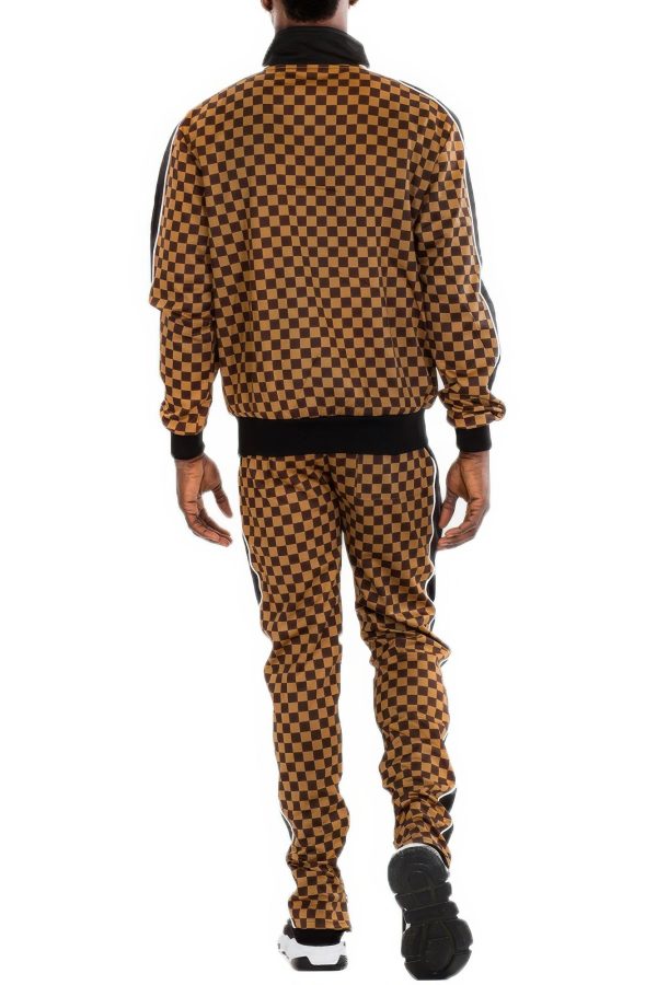 Rich Checkered Track Pants Fashion