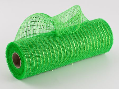 10  Poly Deco Mesh: Metallic Lime Online Sale