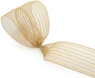 2.5  Poly Jute Burlap Mesh Ribbon: Natural (25 Yards) Fashion