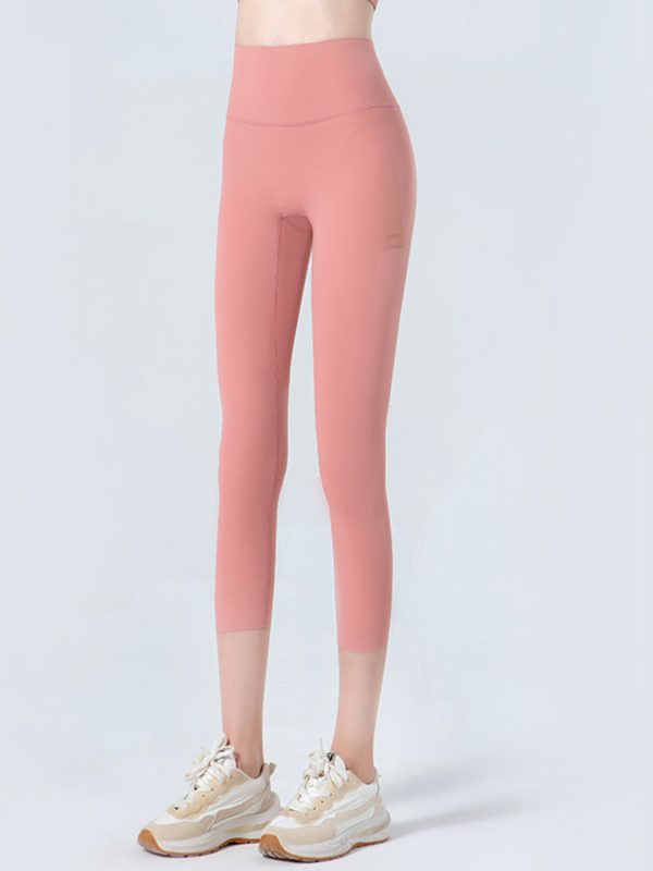 Wide Waistband Cropped Sports Leggings Discount