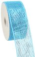 2.5  Poly Deco Mesh Ribbon: Metallic Turquoise Supply