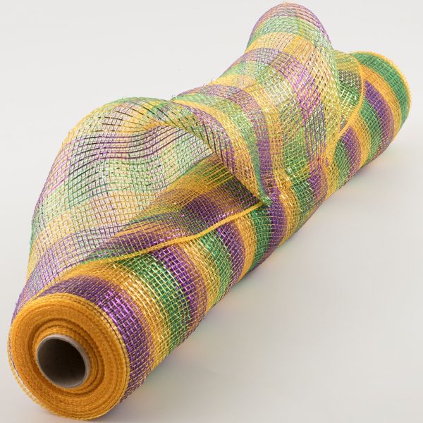 21  Poly Deco Mesh: Mardi Gras Stripe Online Hot Sale