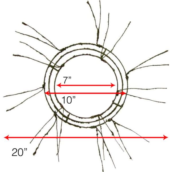 10-20  Twig Work Wreath Form Supply