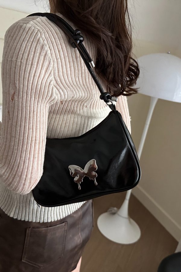 Butterfly PU Leather Knotted Strap Shoulder Bag Online