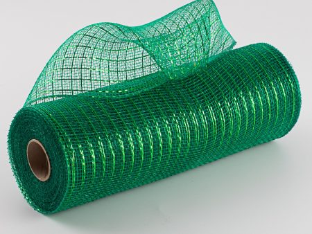 10  Poly Deco Mesh: Metallic Emerald Green Discount