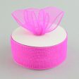 2.5  Poly Deco Mesh Ribbon: Hot Pink Cheap