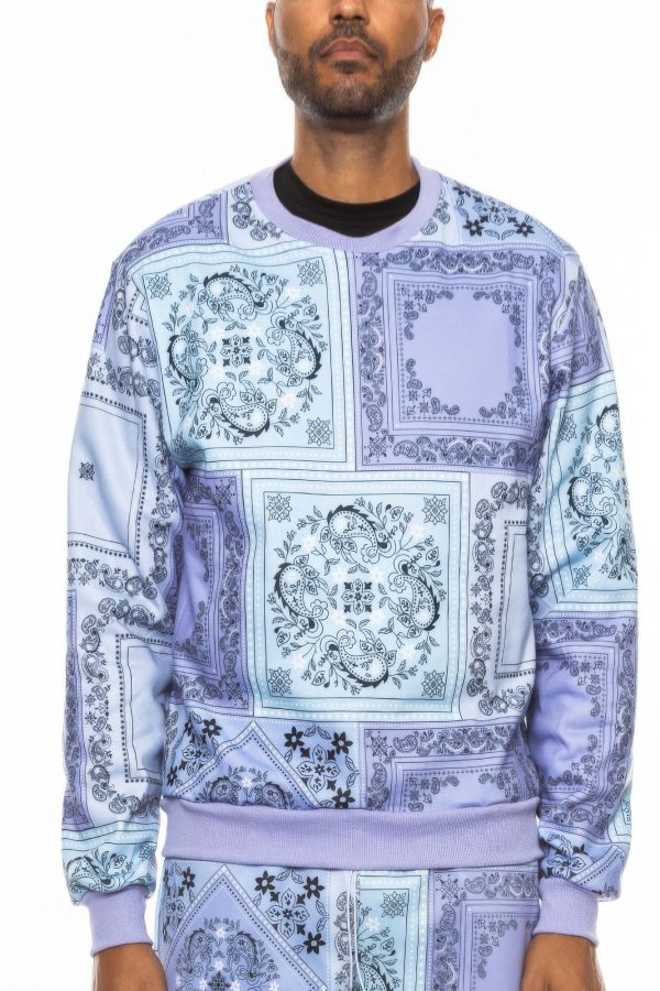 Paisley Bandana Print Crewneck Online now