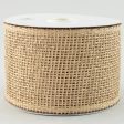 4  Poly Burlap Mesh Ribbon: Natural Brown (20 Yards) Cheap