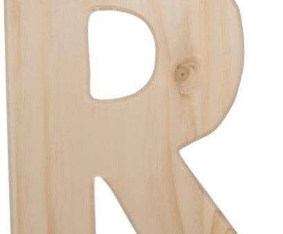 12  Natural Wood Letter: R Fashion