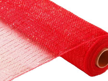 21  Poly Deco Mesh: Metallic Red Online Sale