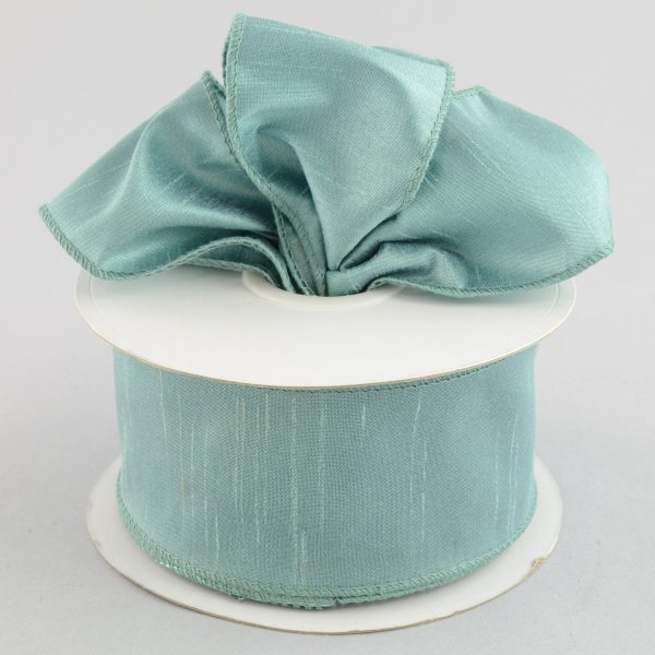 2.5  Faux Dupioni Ribbon: Aqua (25 Yard Roll) Supply