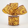 2.5  Purple Gold Tiger Stripe Ribbon (10 Yards) Fashion