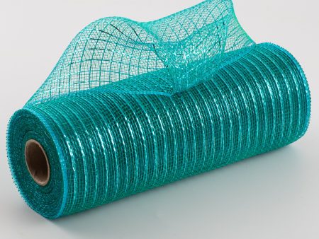 10  Poly Deco Mesh: Metallic Teal Online Sale