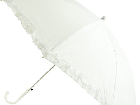 18  Ruffle Umbrella: White Cheap