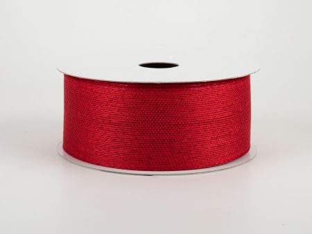 1.5  Classic Faux Jute Ribbon: Burgundy Red (10 Yards) Online Sale