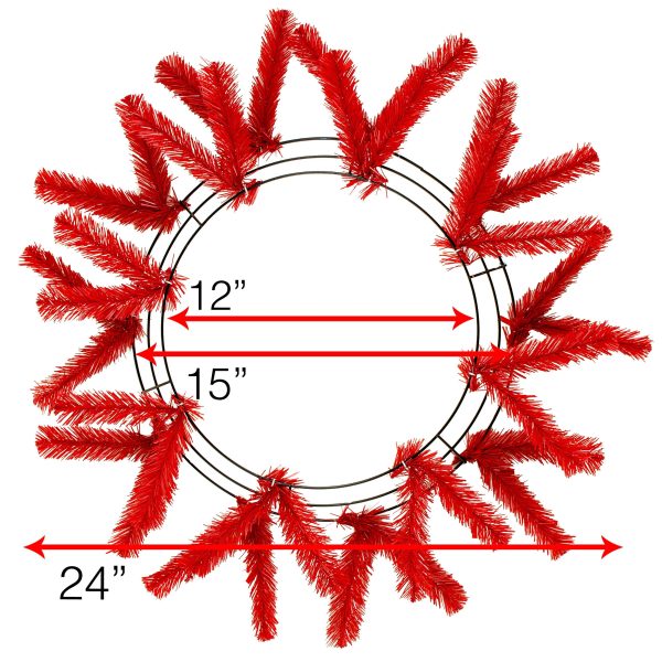 15-24  Work Wreath Form: Red Sale