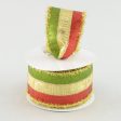 2.5  Textured Stripe Lime Gold Red (10 Yards) Online Sale