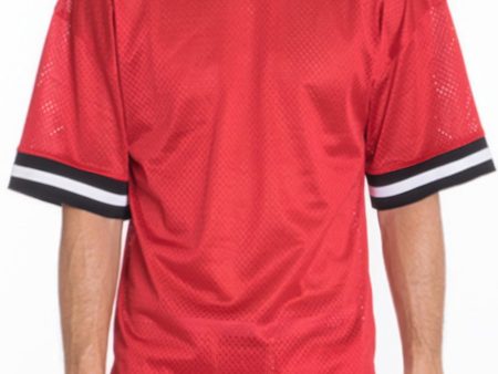 Mesh Sleeve Tape Athletic Tshirt For Cheap