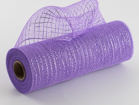 10  Poly Deco Mesh: Metallic Lavender For Cheap