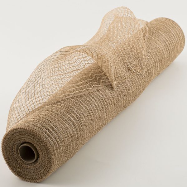 21  Poly Jute Burlap Mesh Roll: Natural For Cheap