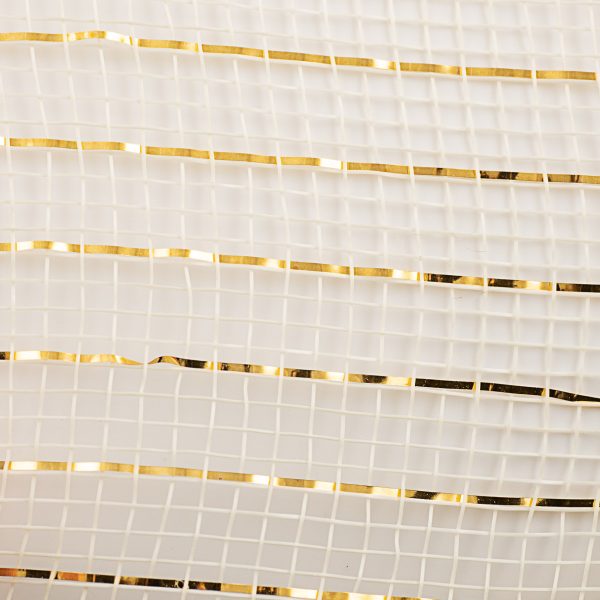 10  Poly Deco Mesh: Metallic Cream Gold Online now