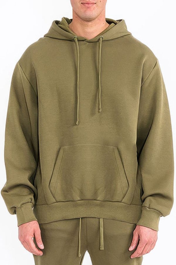 Mens Solid Tech Fleece Hoodie Cheap