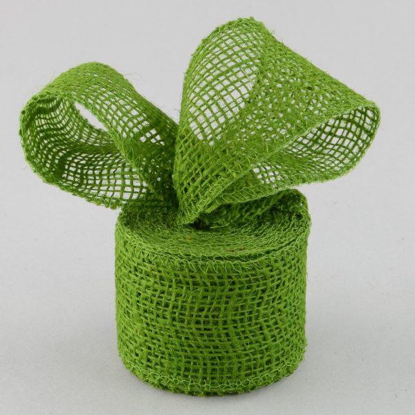 2.5  Burlap Ribbon: Olive Green (10 Yards) Online Hot Sale