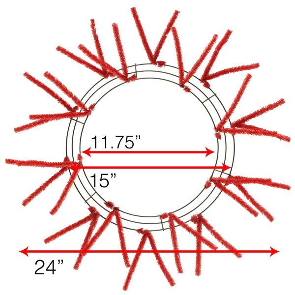 15-24  Tinsel Work Wreath Form: Red Supply