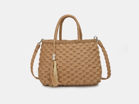 Braided Strap Paper Weave Shoulder Bag Fashion