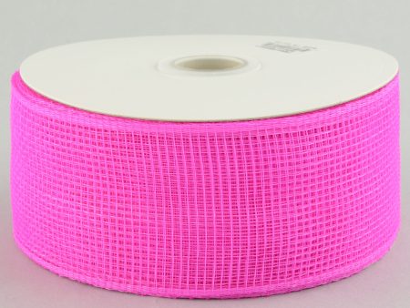 2.5  Poly Deco Mesh Ribbon: Hot Pink Cheap