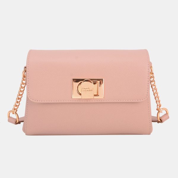 David Jones PU Leather Crossbody Bag For Discount