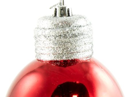 5  Christmas Light Bulb Ornament: Metallic Red on Sale