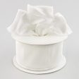 2.5  Faux Dupioni Ribbon: White (25 Yard Roll) Online now