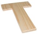 12  Natural Wood Letter: T For Sale