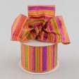 2.5  Horizontal Stripe Ribbon: Orange, Lime, Purple (10 Yards) Discount