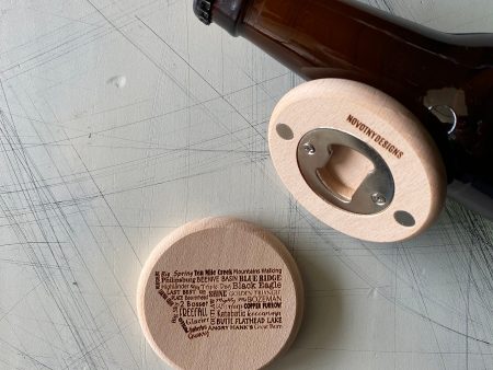 Montana breweries - magnetic wood bottle opener Fashion