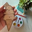 Ice Cream Cone Watercolor Craft Kit Fashion